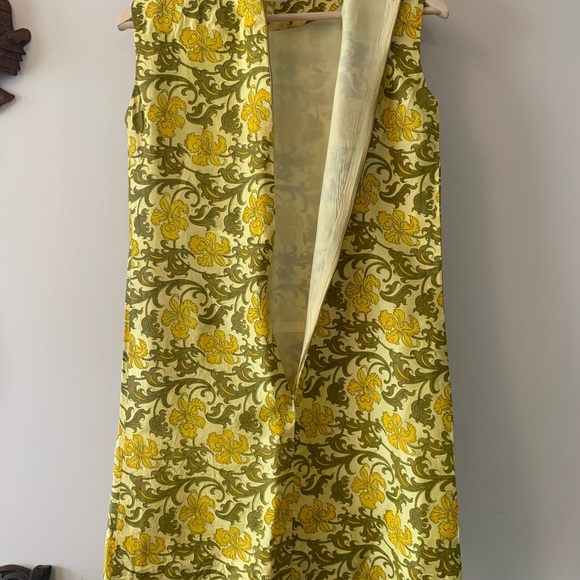 Vintage Southeast Asian Dress Painted Silk S - Picture 4 of 13